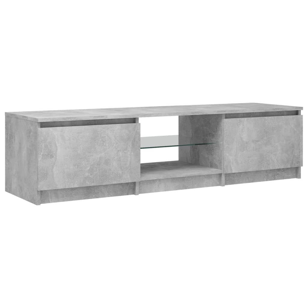 TV-taso LED-valoilla betoninharmaa 140x40x35,5 cm - Sisustajankoti.fi