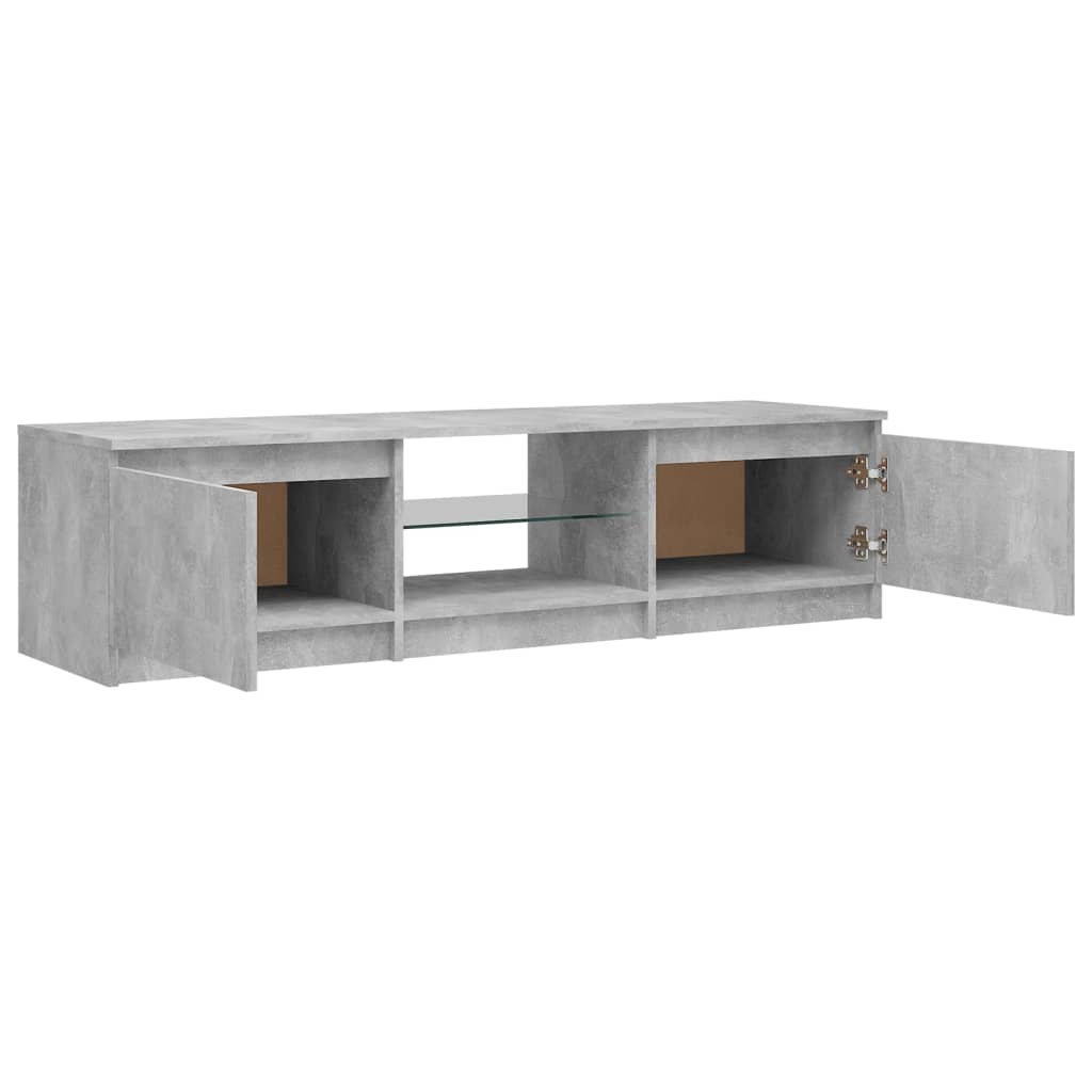 TV-taso LED-valoilla betoninharmaa 140x40x35,5 cm - Sisustajankoti.fi