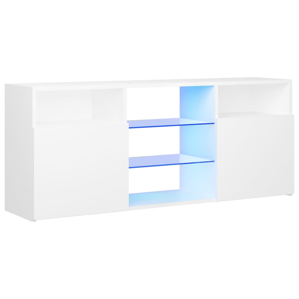 TV-taso LED-valoilla valkoinen 120x30x50 cm - Sisustajankoti.fi
