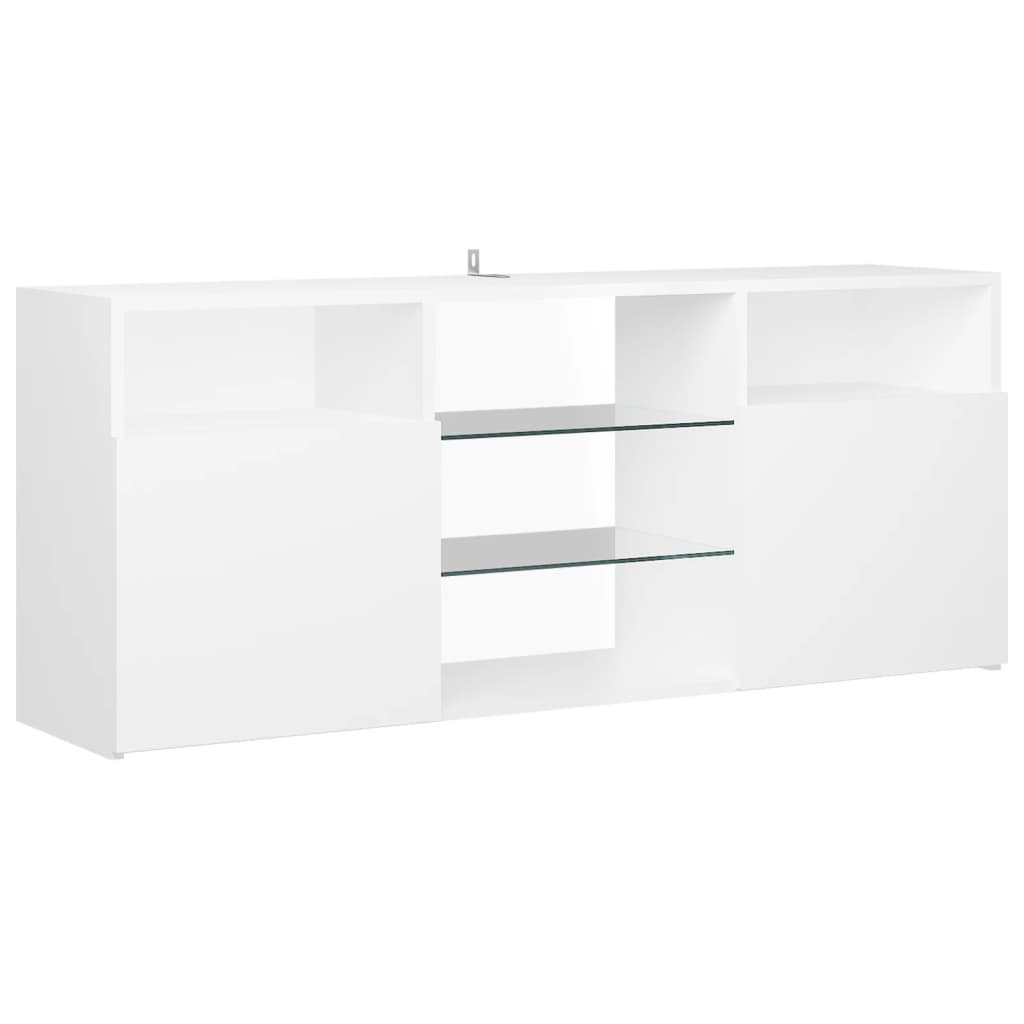 TV-taso LED-valoilla valkoinen 120x30x50 cm - Sisustajankoti.fi