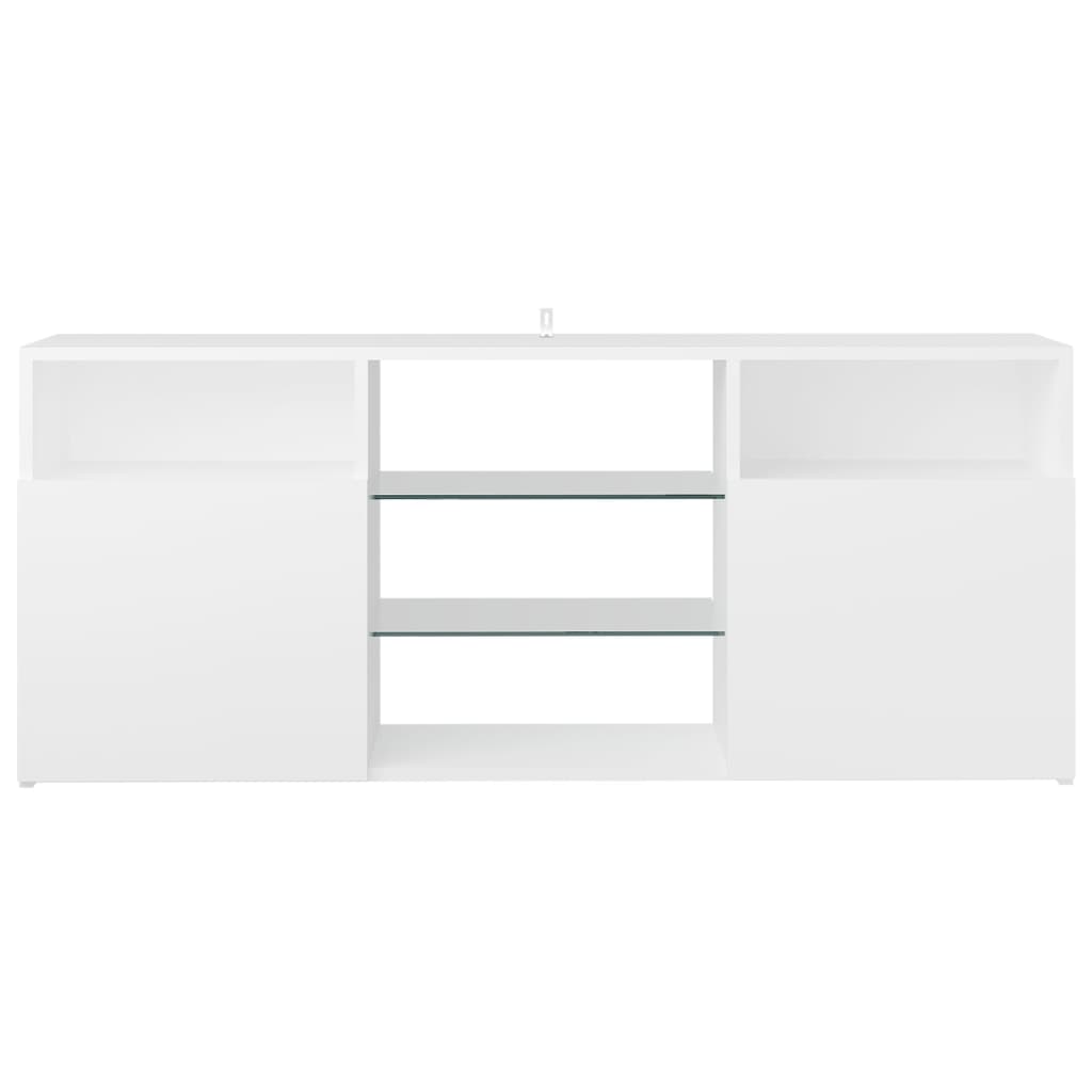 TV-taso LED-valoilla valkoinen 120x30x50 cm - Sisustajankoti.fi