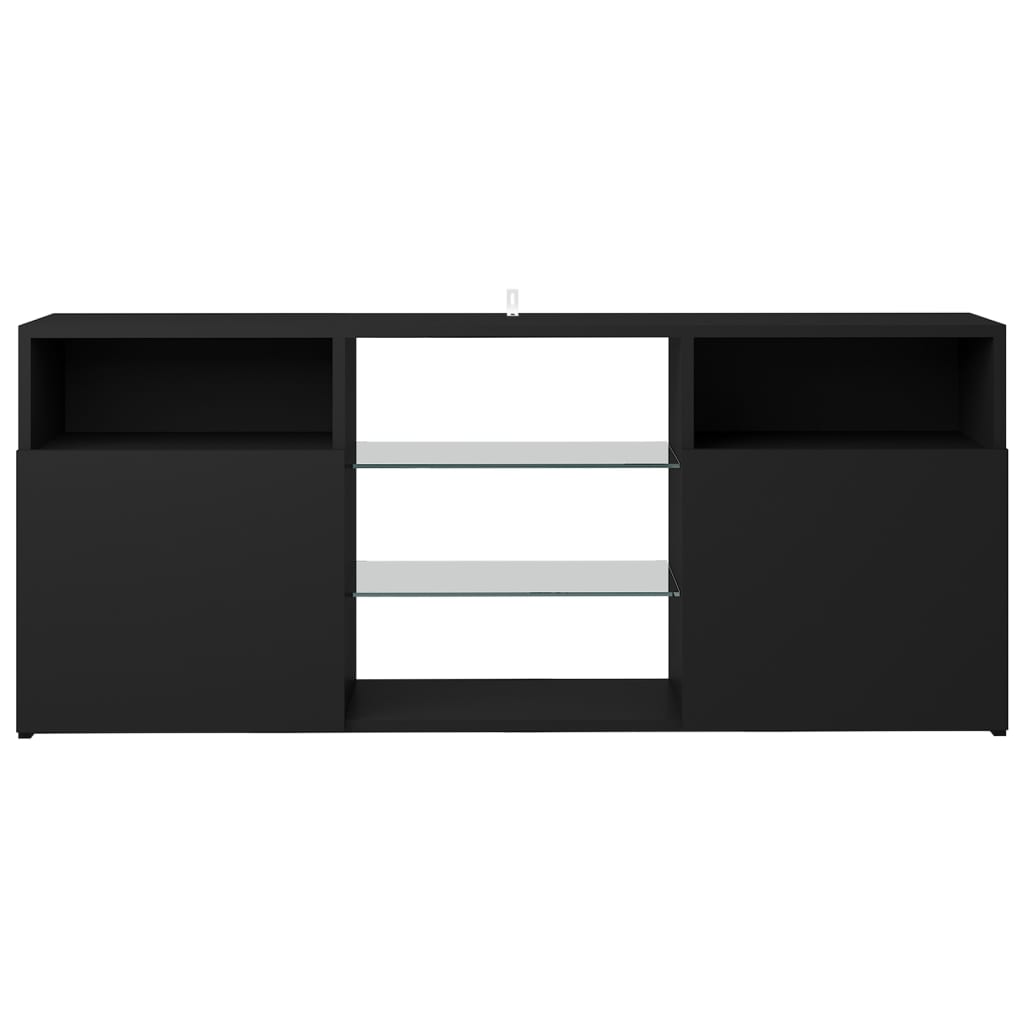TV-taso LED-valoilla musta 120x30x50 cm - Sisustajankoti.fi