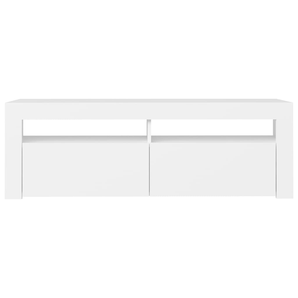 TV-taso LED-valoilla valkoinen 120x35x40 cm - Sisustajankoti.fi