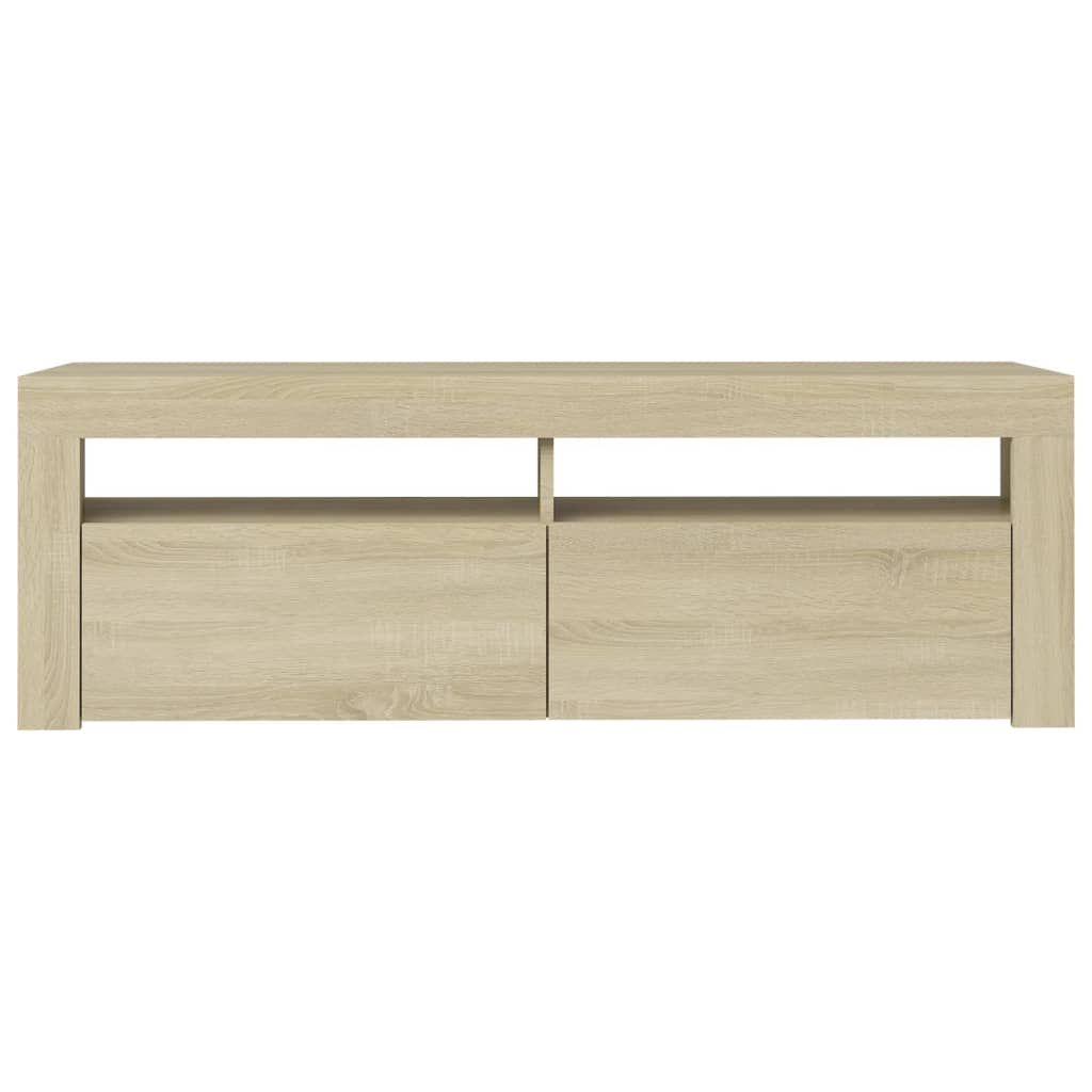 TV-taso LED-valoilla Sonoma-tammi 120x35x40 cm - Sisustajankoti.fi