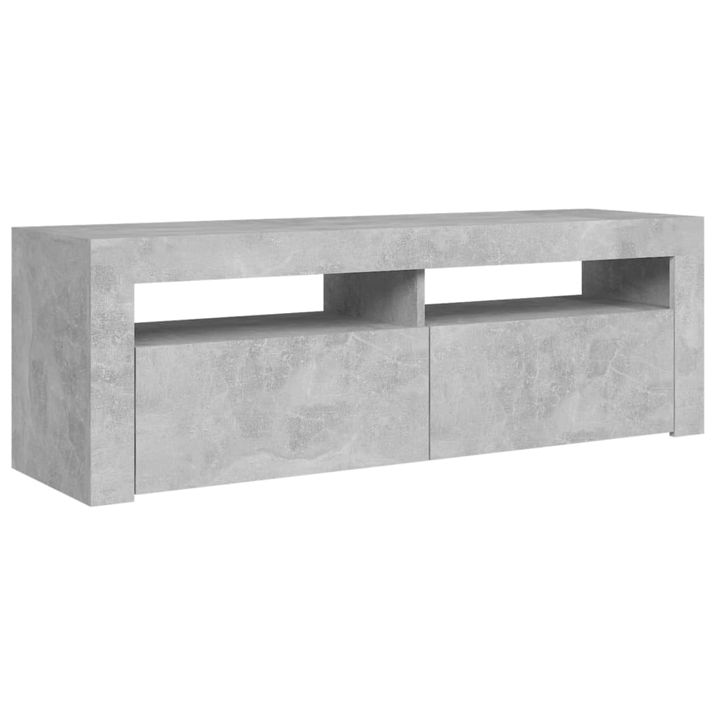 TV-taso LED-valoilla betoninharmaa 120x35x40 cm - Sisustajankoti.fi