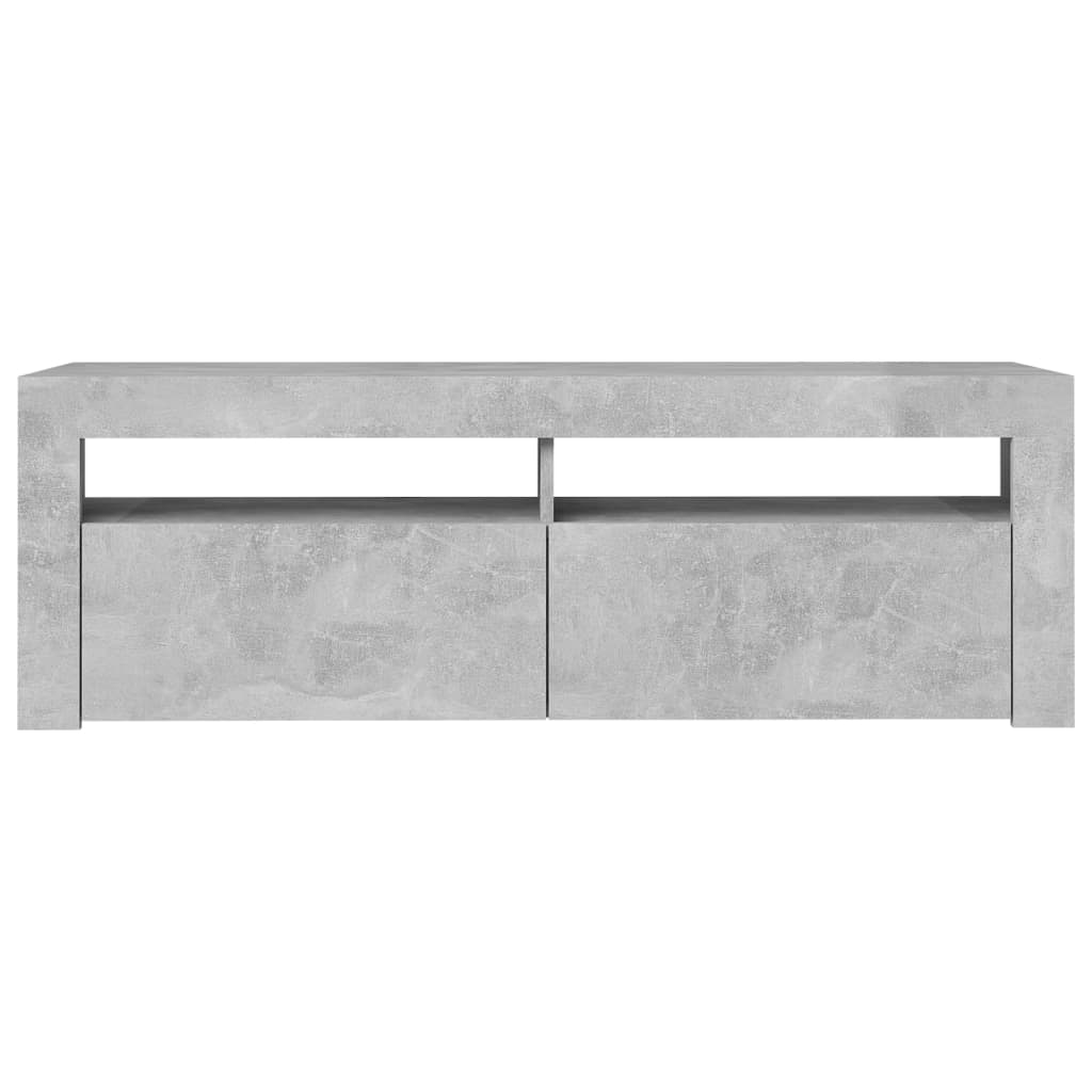 TV-taso LED-valoilla betoninharmaa 120x35x40 cm - Sisustajankoti.fi