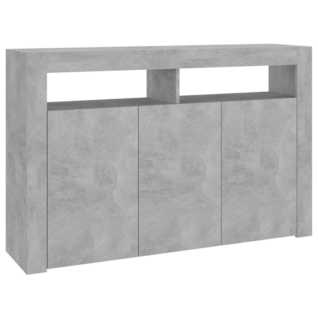 Senkki LED-valoilla betoninharmaa 115,5x30x75 cm - Sisustajankoti.fi