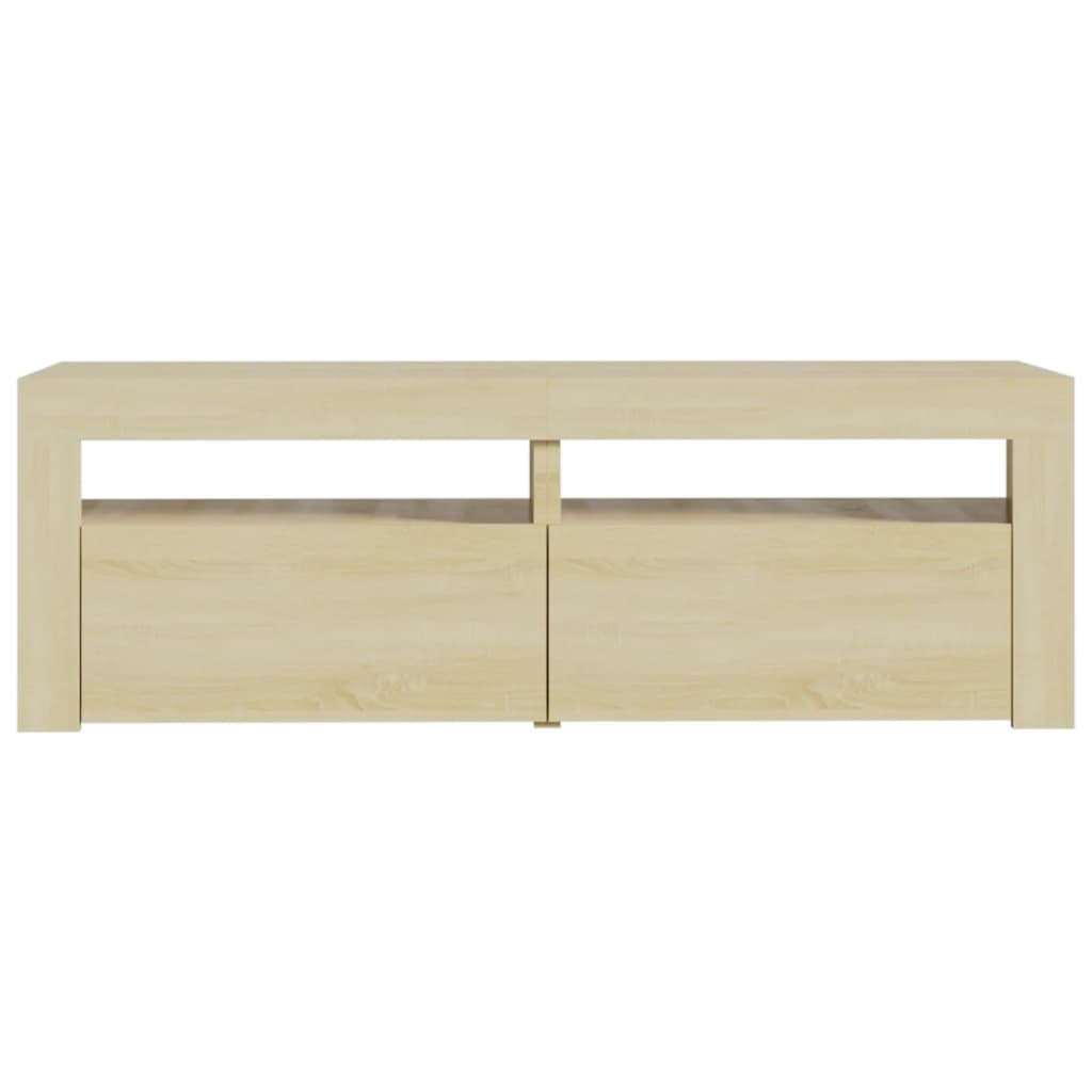 TV-taso LED-valoilla Sonoma-tammi 120x35x40 cm - Sisustajankoti.fi