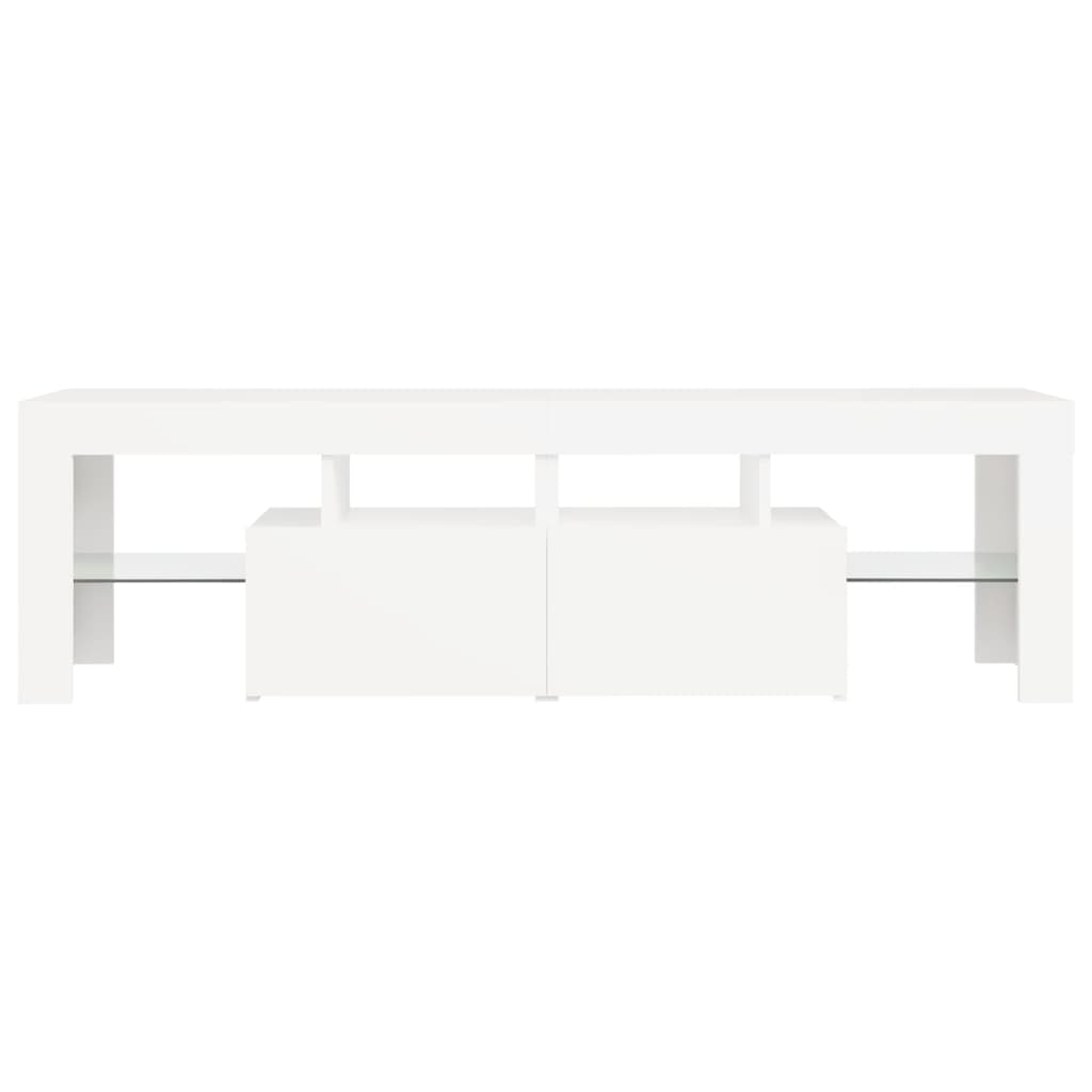 TV-taso LED-valoilla valkoinen 140x35x40 cm - Sisustajankoti.fi