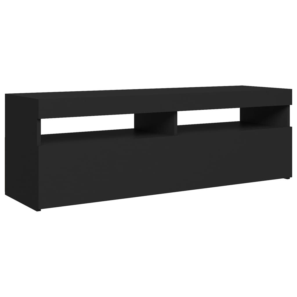 TV-taso LED-valoilla musta 120x35x40 cm - Sisustajankoti.fi