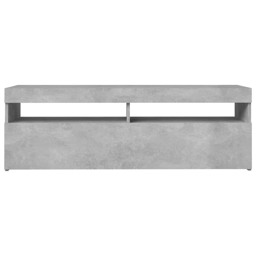 TV-taso LED-valoilla betoninharmaa 120x35x40 cm - Sisustajankoti.fi