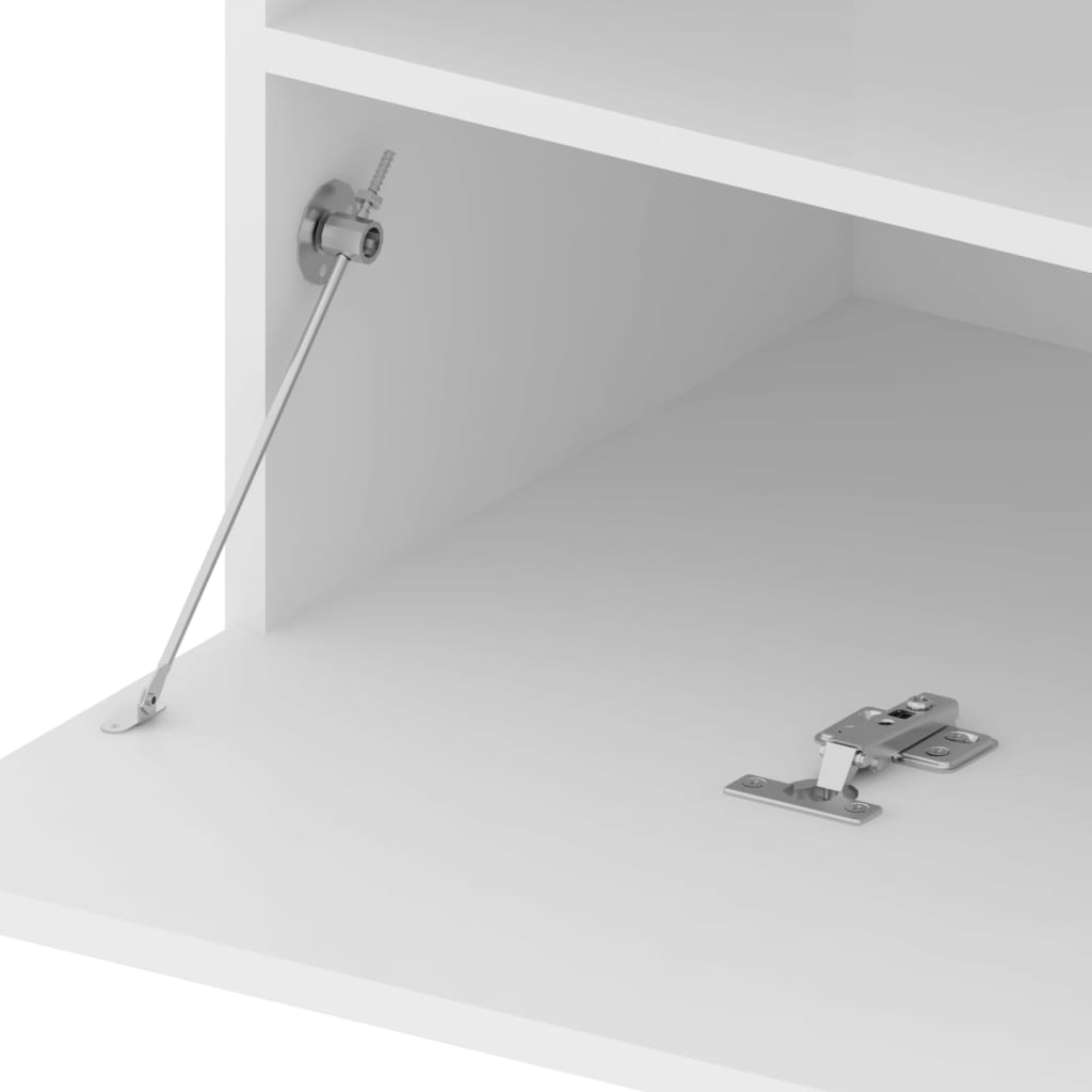 TV-taso LED-valoilla valkoinen 75x35x40 cm - Sisustajankoti.fi