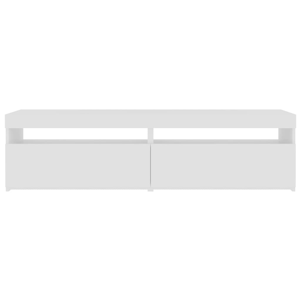 TV-tasot 2 kpl LED-valoilla valkoinen 75x35x40 cm - Sisustajankoti.fi