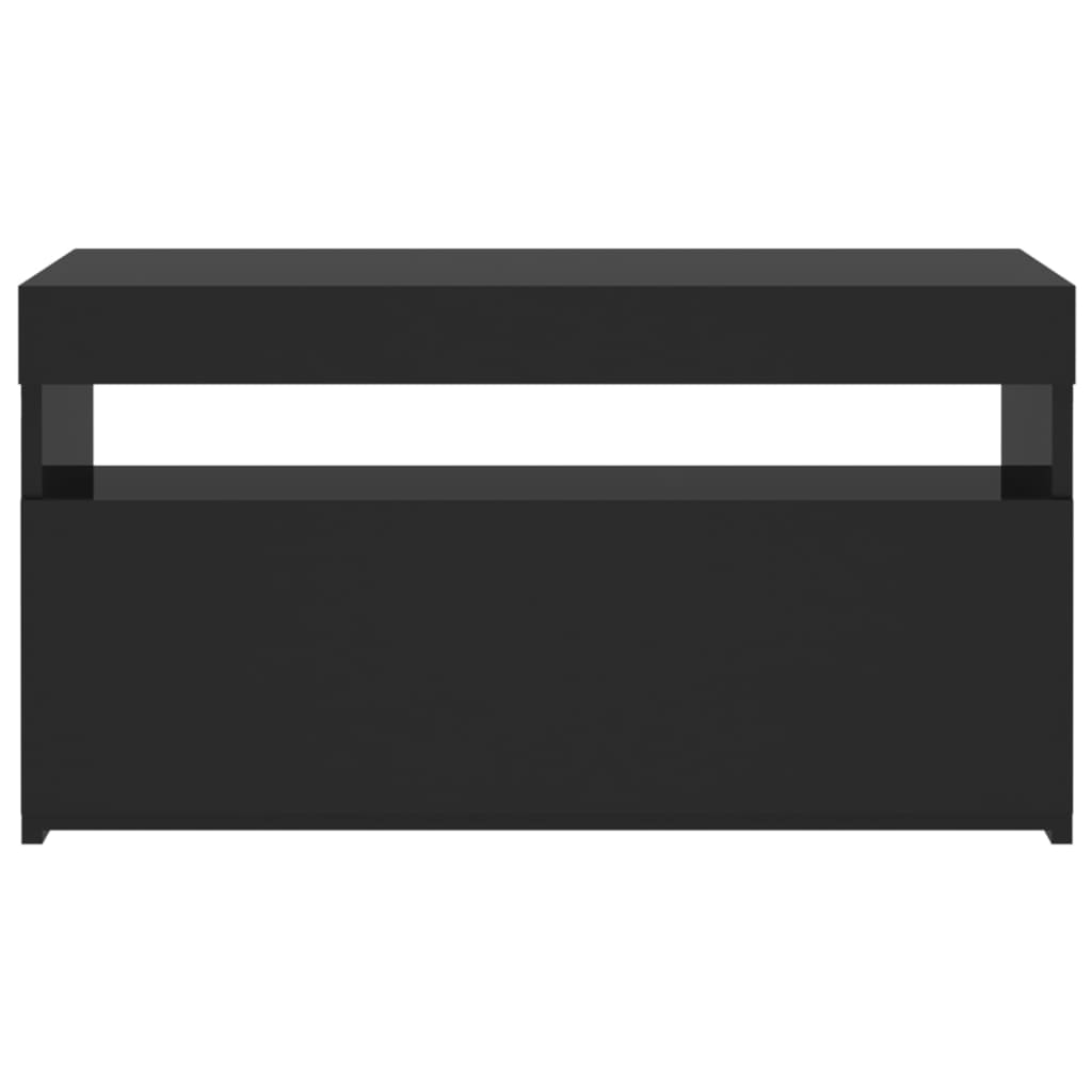 TV-taso LED-valoilla musta 75x35x40 cm - Sisustajankoti.fi