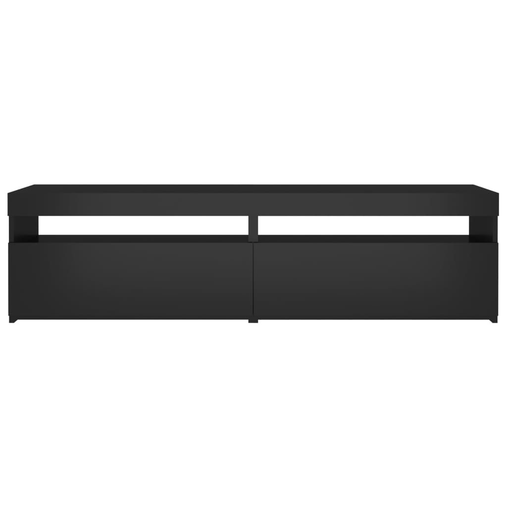TV-tasot 2 kpl LED-valoilla musta 75x35x40 cm - Sisustajankoti.fi