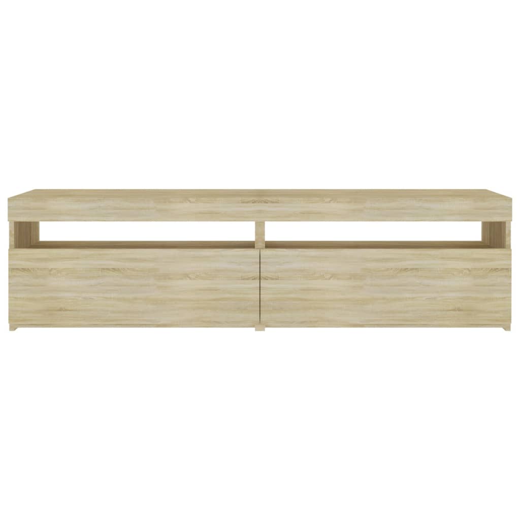 TV-tasot 2 kpl LED-valoilla Sonoma-tammi 75x35x40 cm - Sisustajankoti.fi