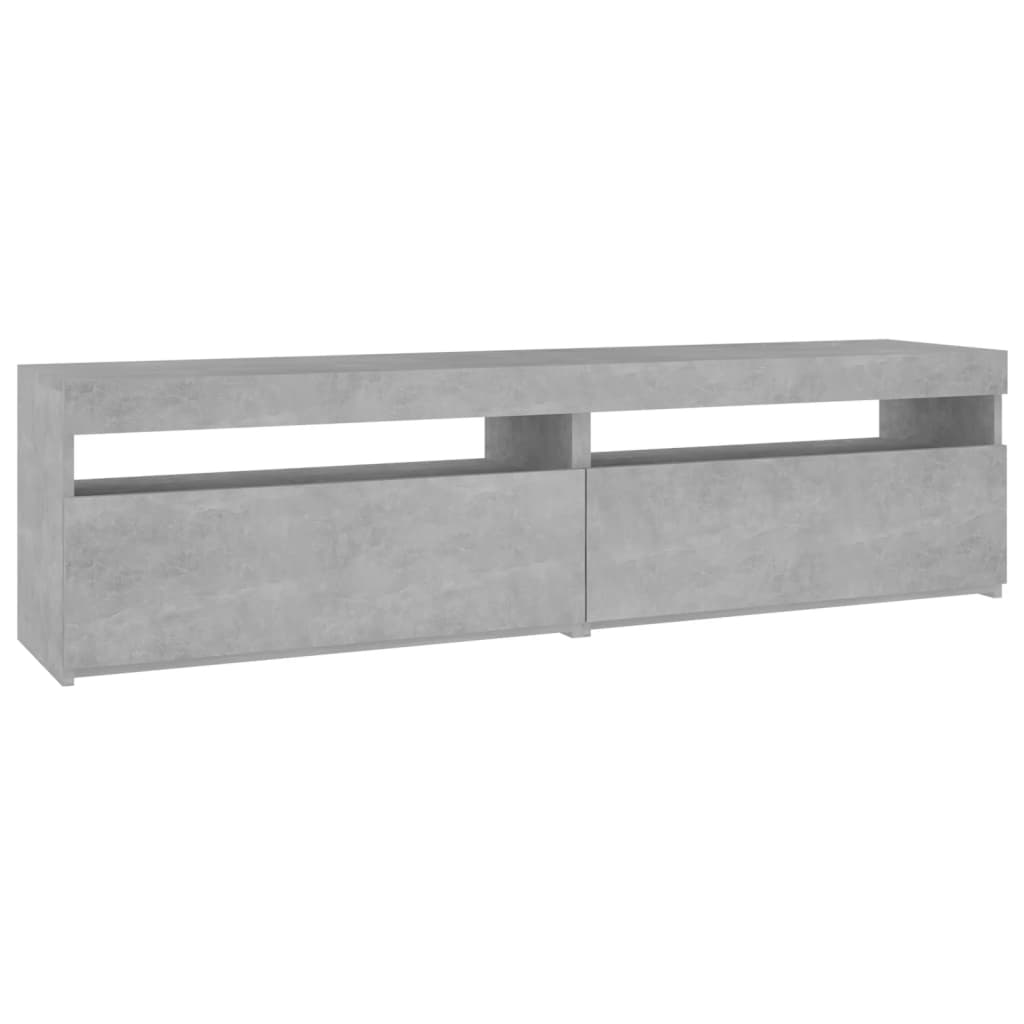 TV-tasot 2 kpl LED-valoilla betoninharmaa 75x35x40 cm - Sisustajankoti.fi