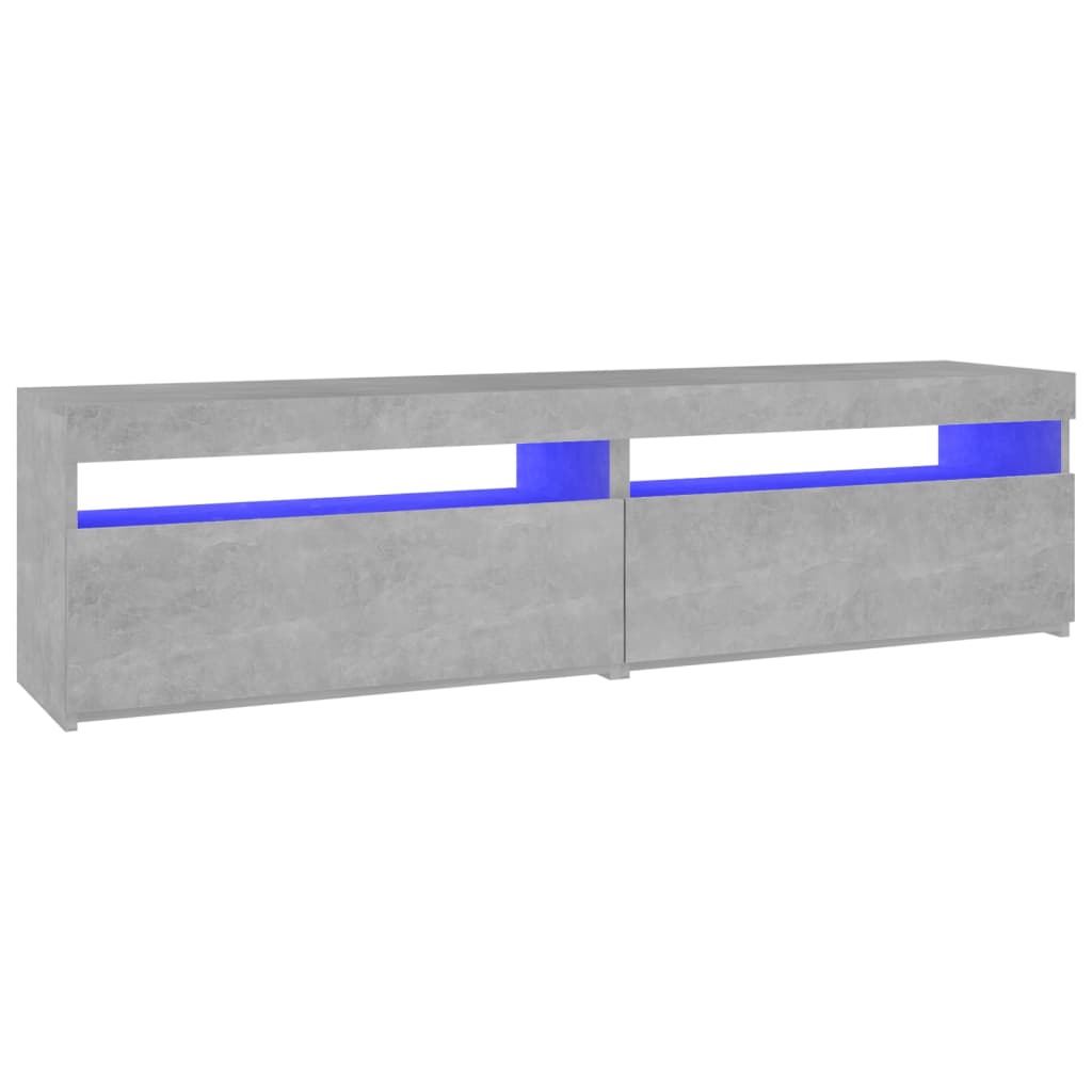 TV-tasot 2 kpl LED-valoilla betoninharmaa 75x35x40 cm - Sisustajankoti.fi