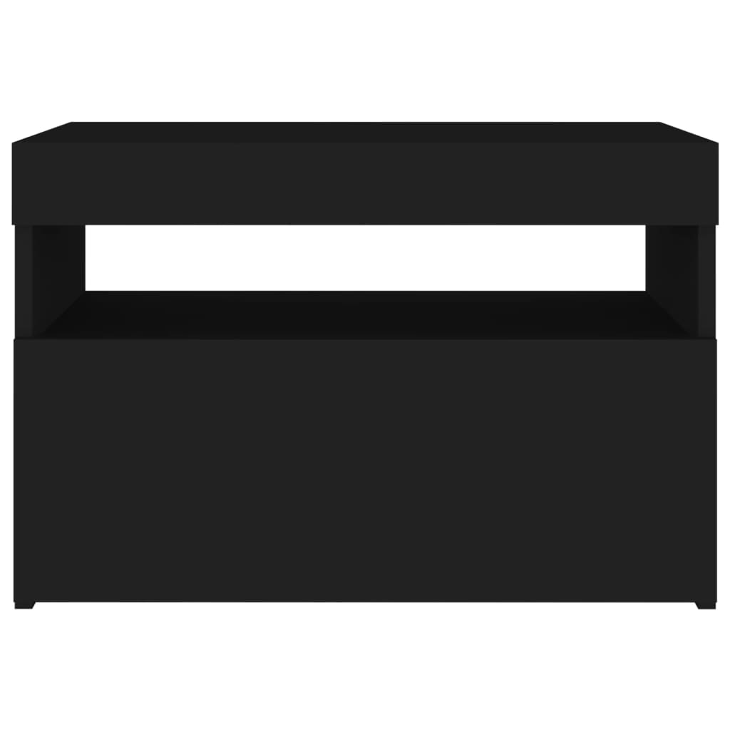 TV-taso LED-valoilla musta 60x35x40 cm - Sisustajankoti.fi