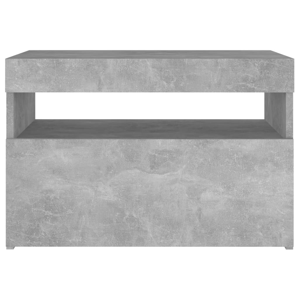 TV-tasot LED-valoilla 2 kpl betoninharmaa 60x35x40 cm - Sisustajankoti.fi