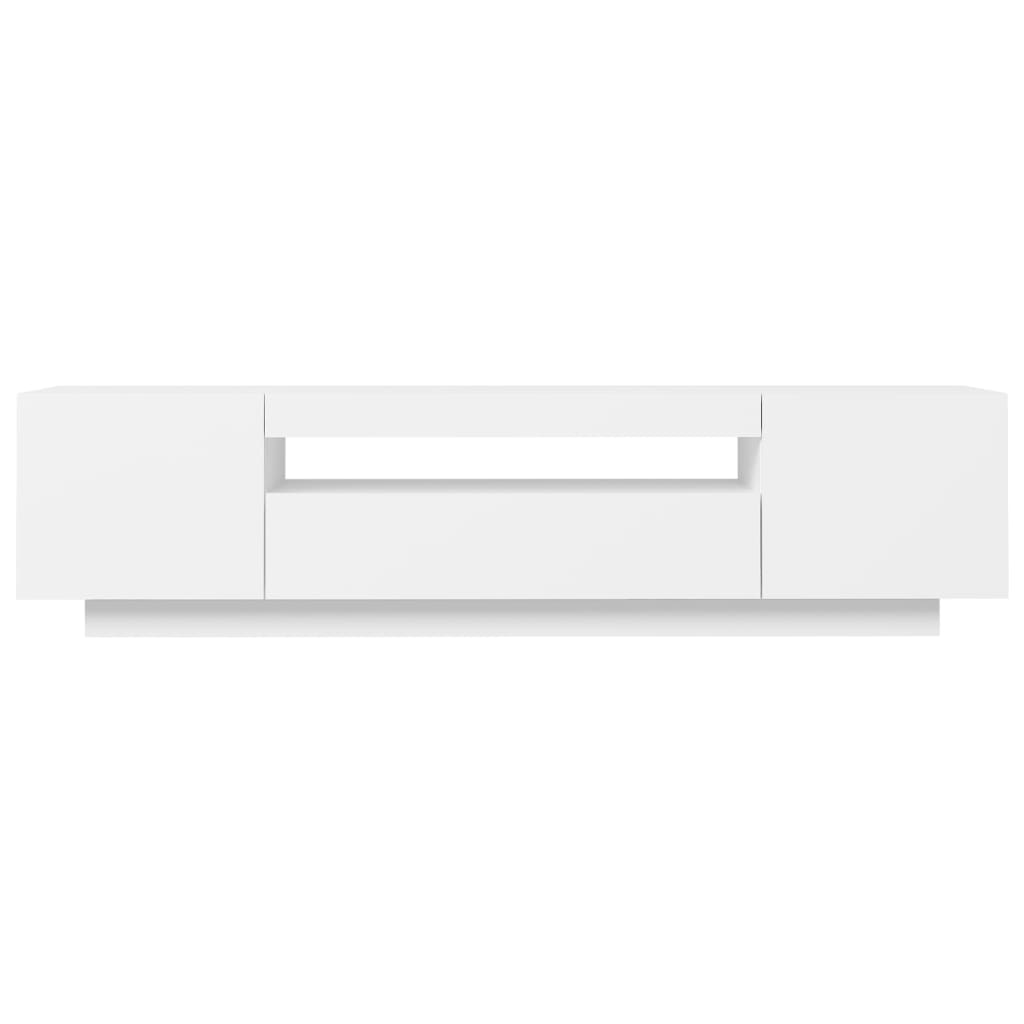TV-taso LED-valoilla valkoinen 160x35x40 cm - Sisustajankoti.fi