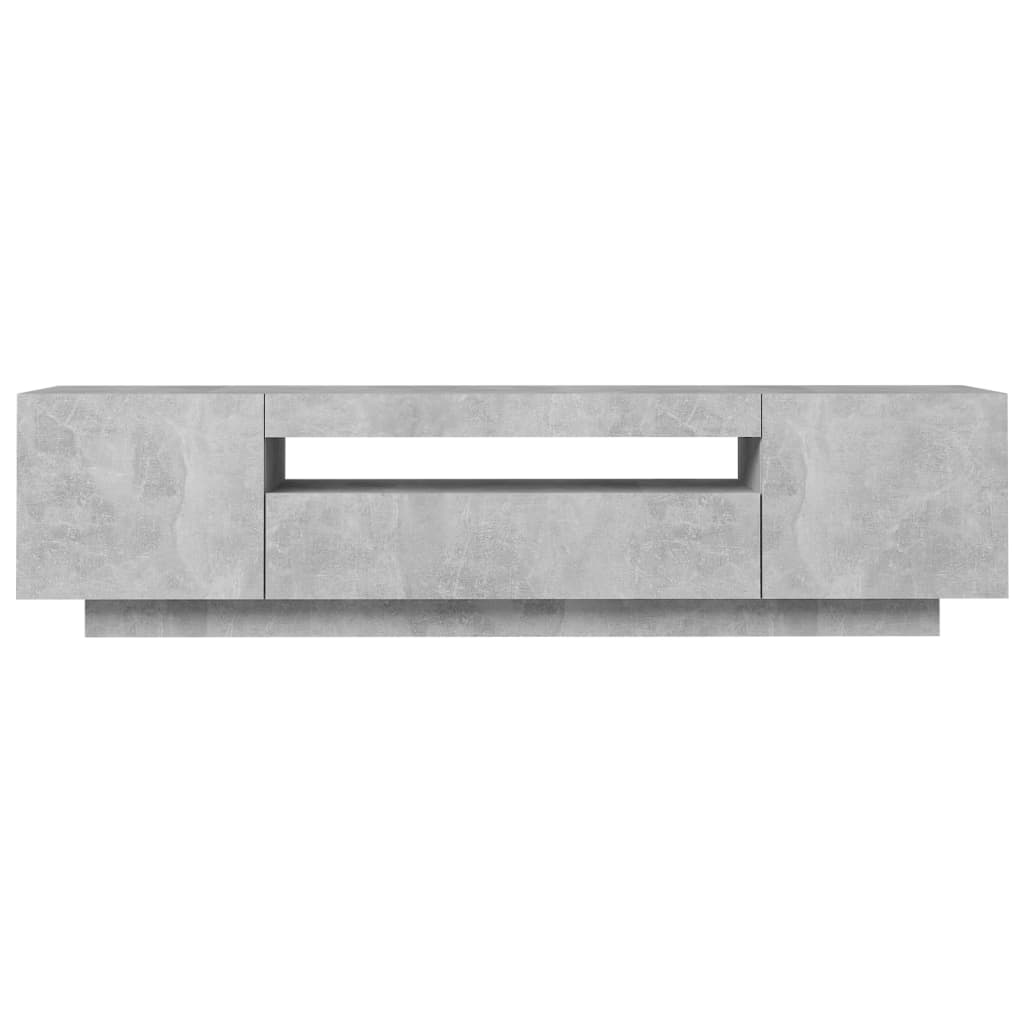 TV-taso LED-valoilla betoninharmaa 160x35x40 cm - Sisustajankoti.fi