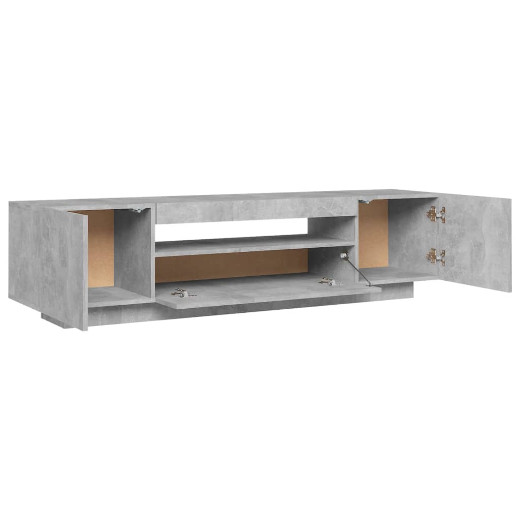 TV-taso LED-valoilla betoninharmaa 160x35x40 cm - Sisustajankoti.fi