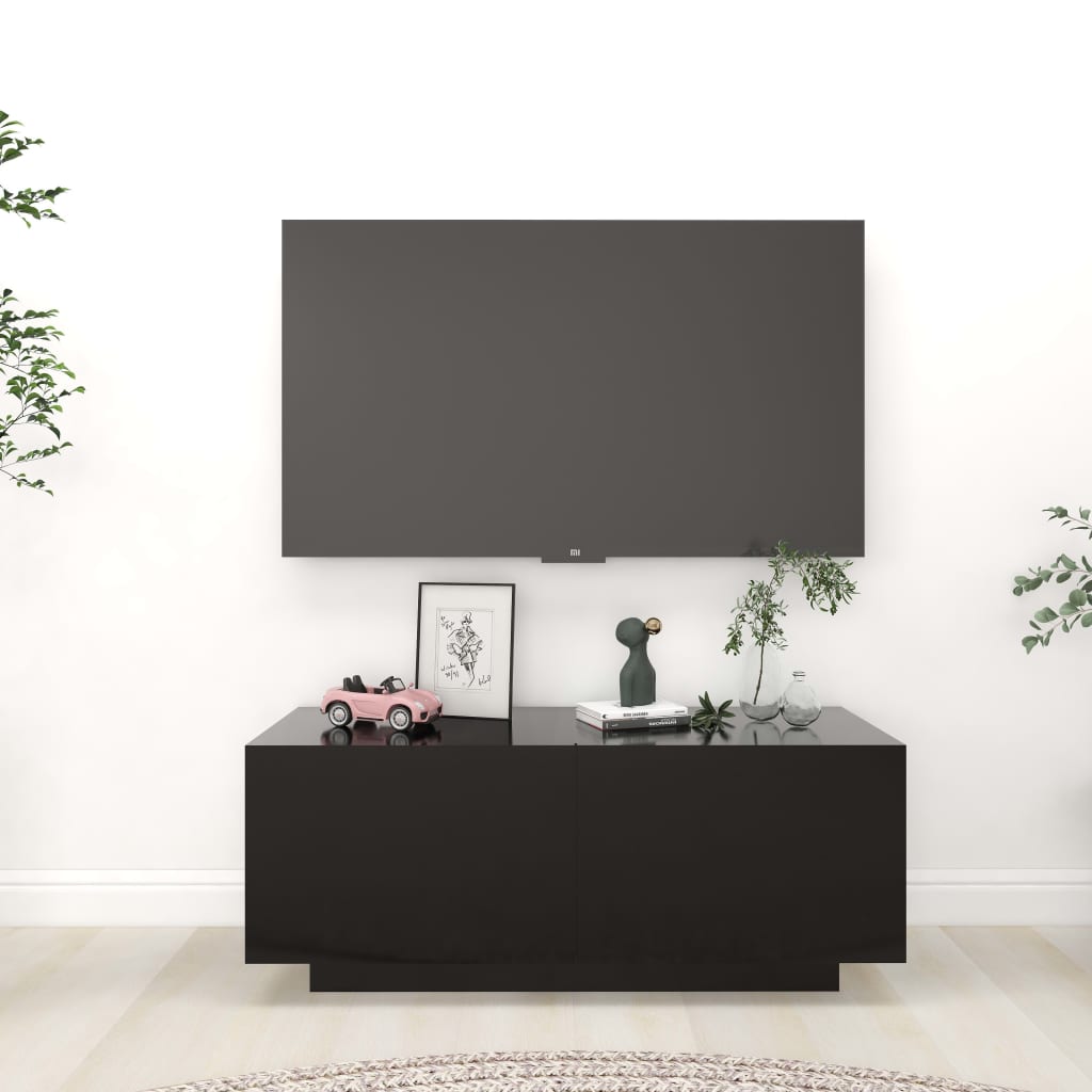 TV-taso musta 100x35x40 cm lastulevy - Sisustajankoti.fi