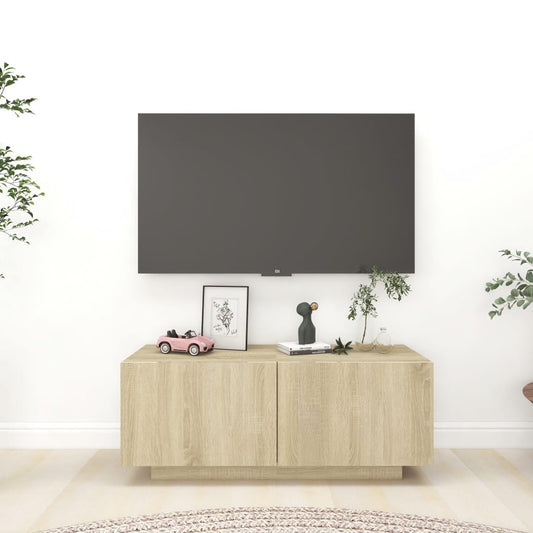 TV-taso Sonoma tammi 100x35x40 cm lastulevy - Sisustajankoti.fi