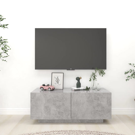 TV-taso betoninharmaa 100x35x40 cm lastulevy - Sisustajankoti.fi