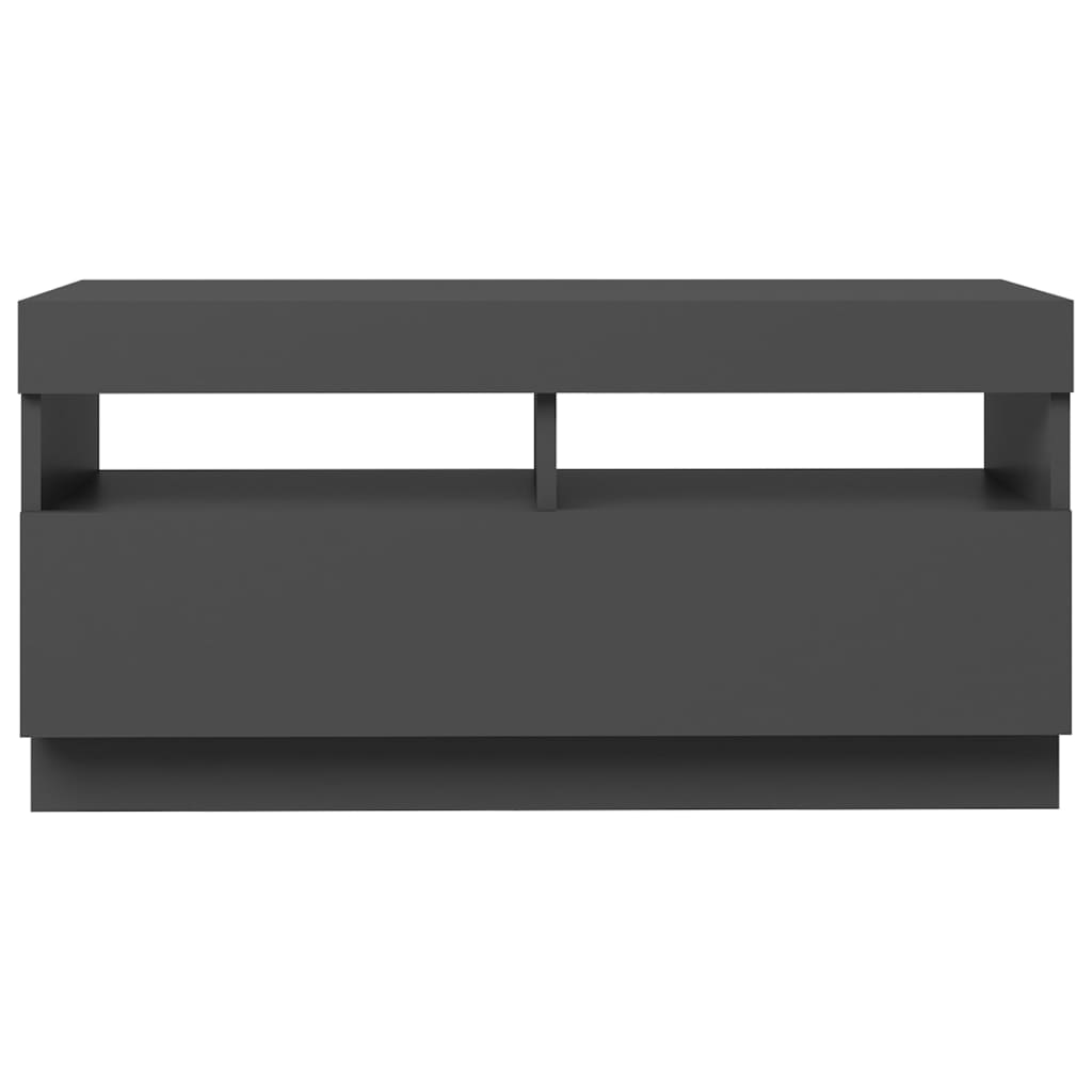 TV-taso LED-valoilla harmaa 80x35x40 cm - Sisustajankoti.fi