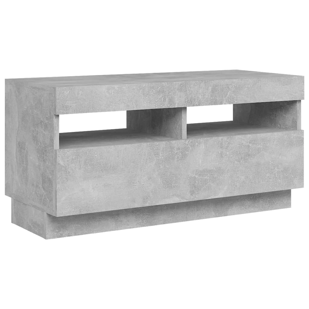 TV-taso LED-valoilla betoninharmaa 80x35x40 cm - Sisustajankoti.fi