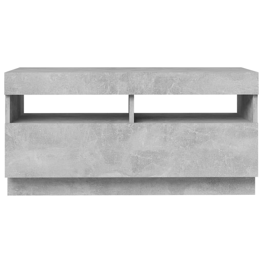 TV-taso LED-valoilla betoninharmaa 80x35x40 cm - Sisustajankoti.fi