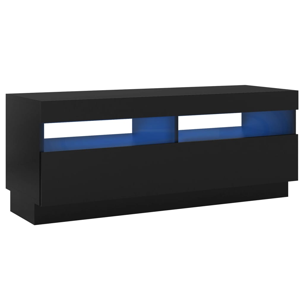 TV-taso LED-valoilla musta 100x35x40 cm - Sisustajankoti.fi