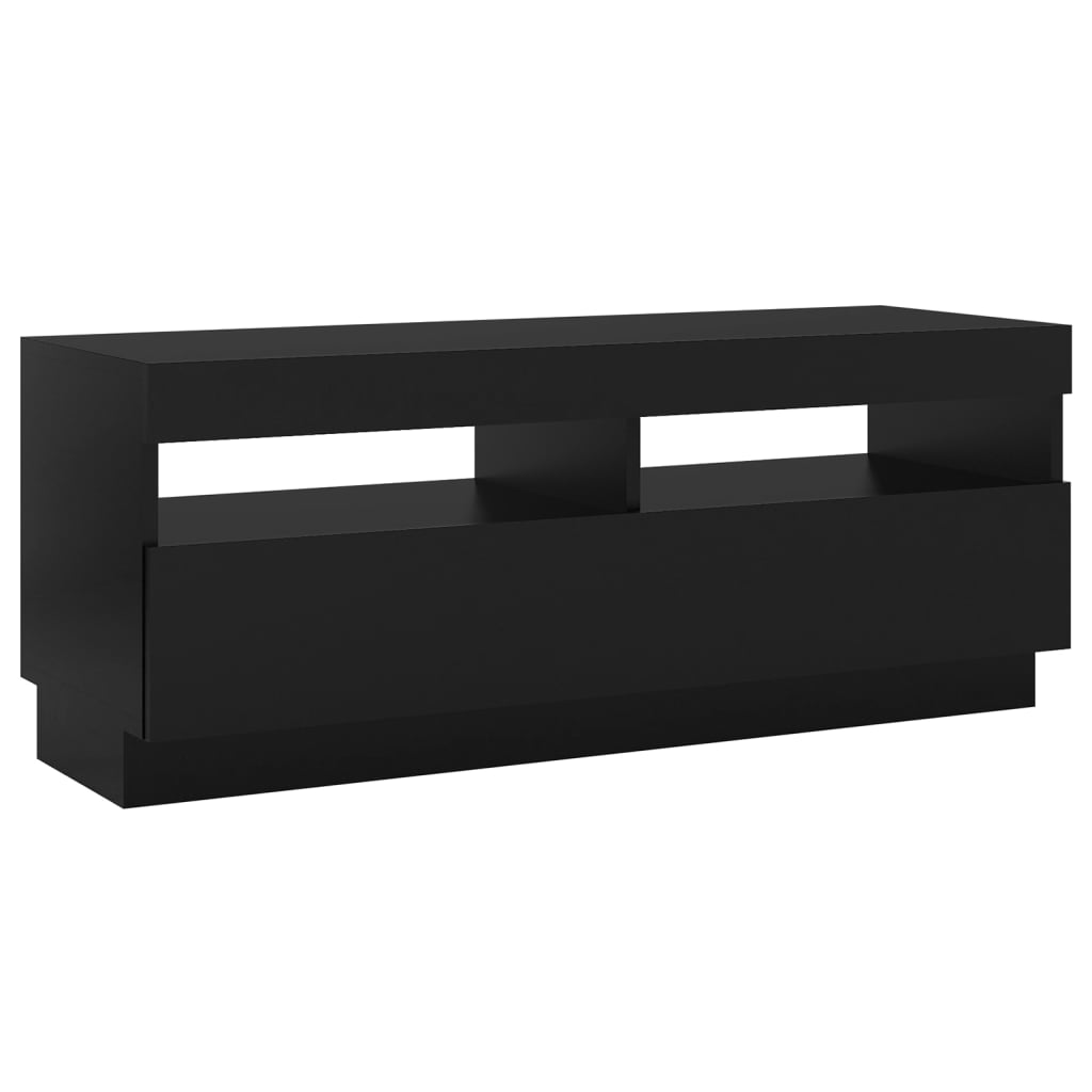 TV-taso LED-valoilla musta 100x35x40 cm - Sisustajankoti.fi
