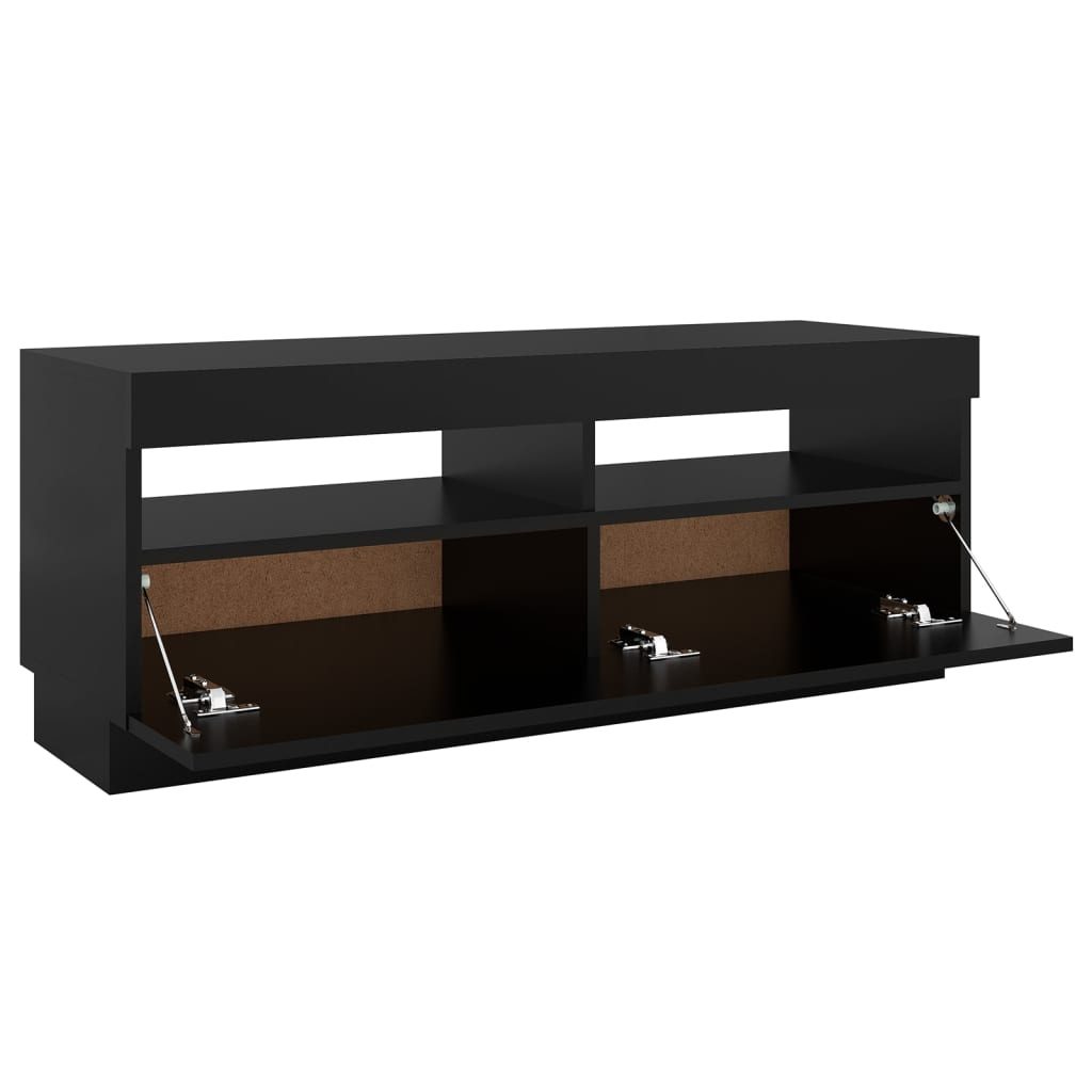 TV-taso LED-valoilla musta 100x35x40 cm - Sisustajankoti.fi