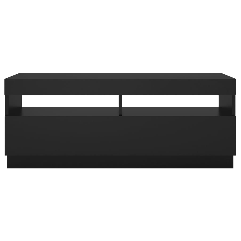TV-taso LED-valoilla musta 100x35x40 cm - Sisustajankoti.fi