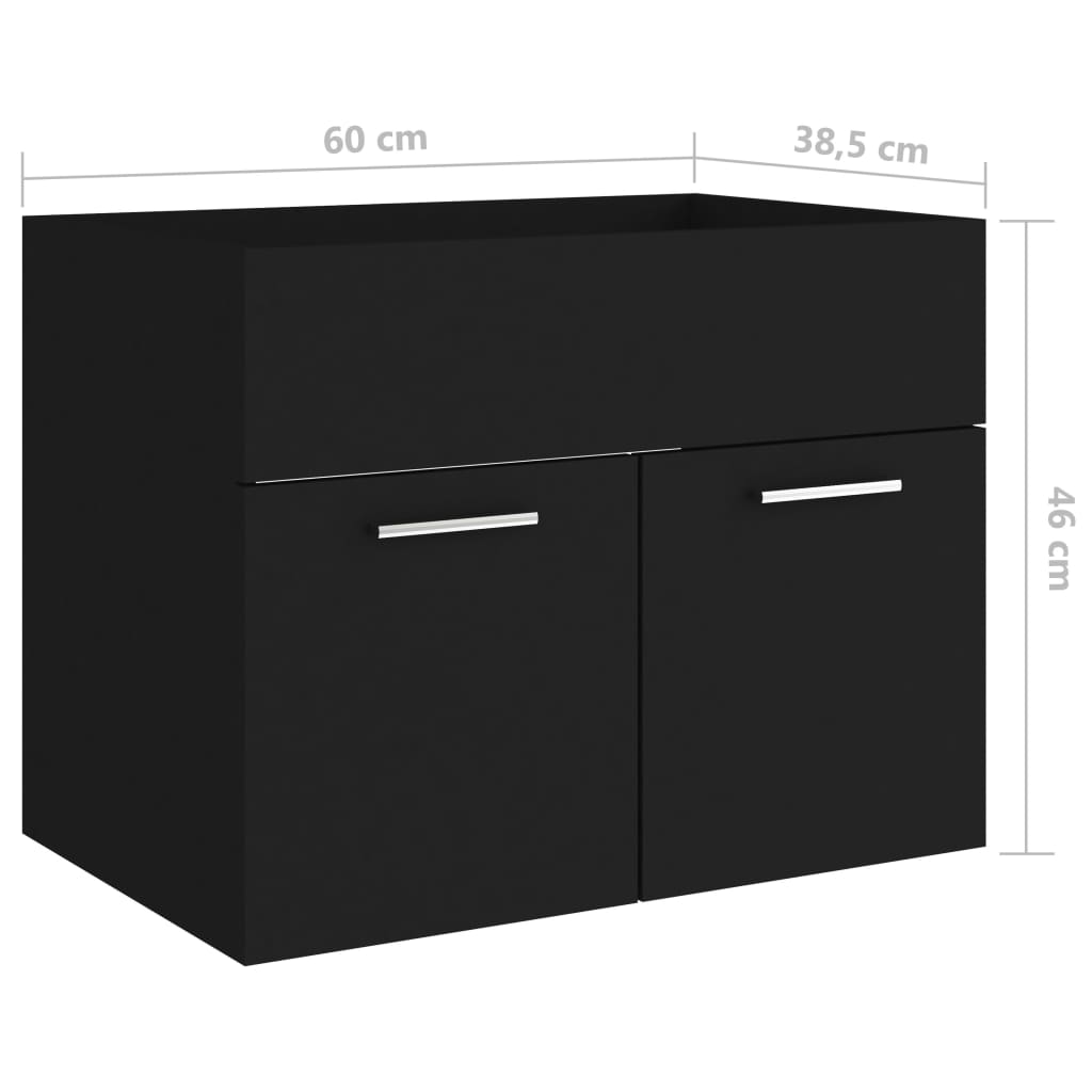 Allaskaappi musta 60x38,5x46 cm - Sisustajankoti.fi