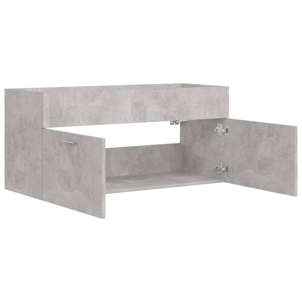 Allaskaappi betoninharmaa 100x38,5x46 cm lastulevy - Sisustajankoti.fi