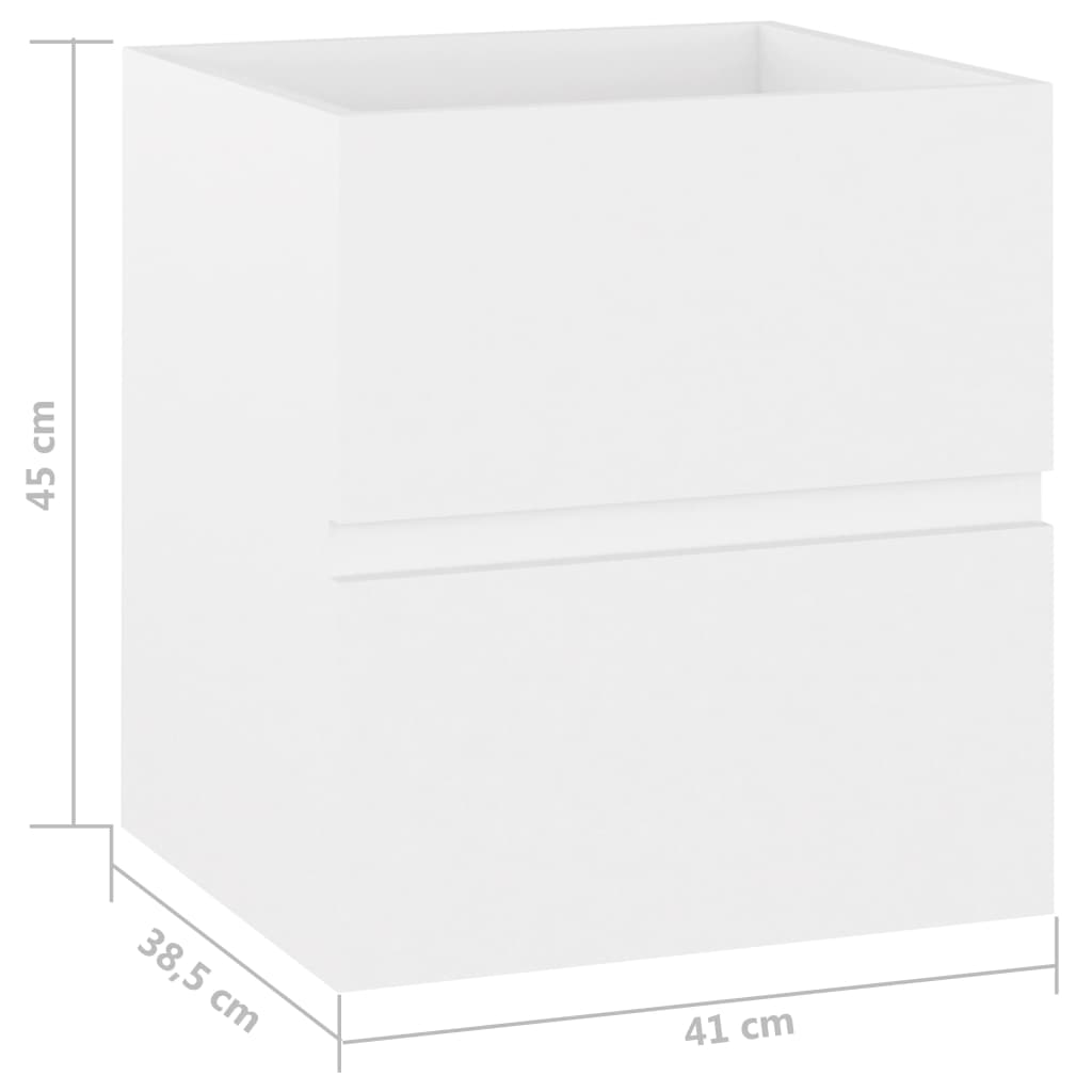 Allaskaappi valkoinen 41x38,5x45 cm - Sisustajankoti.fi