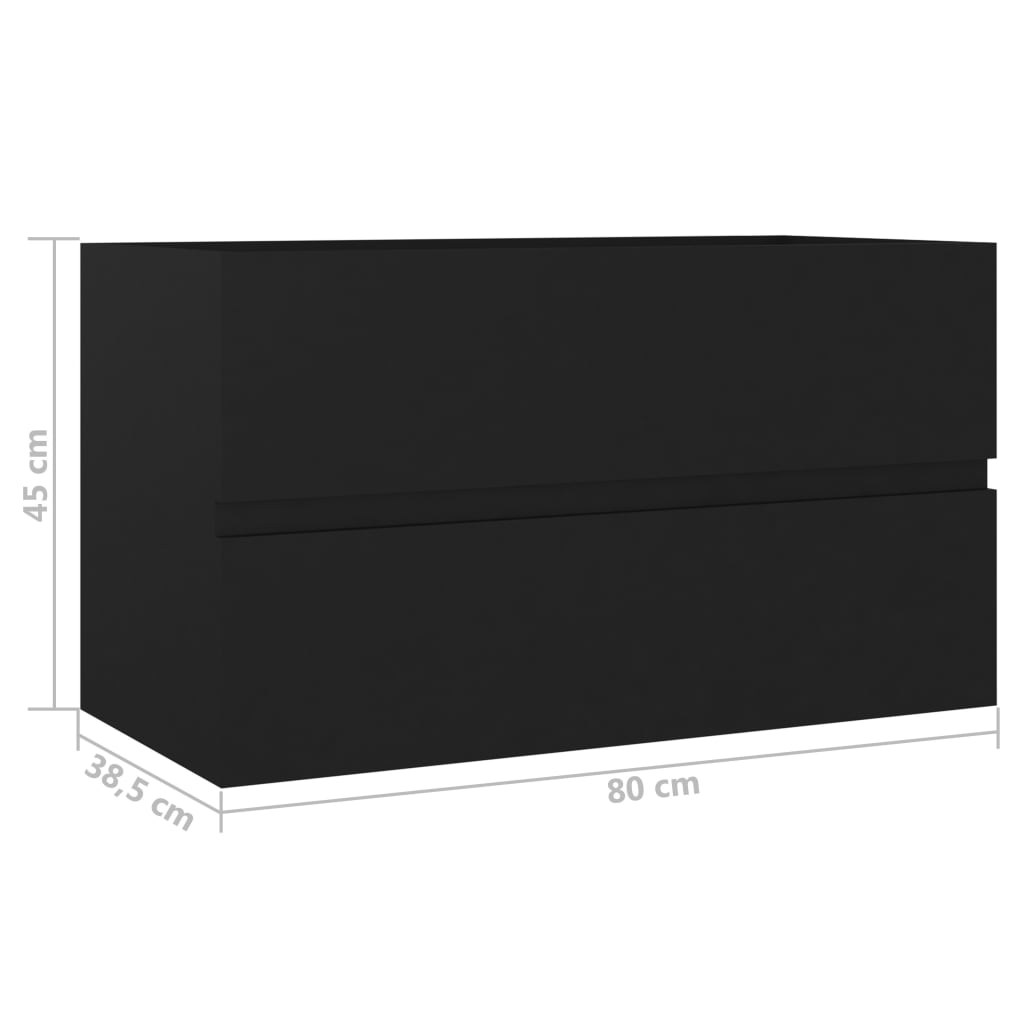Allaskaappi musta 80x38,5x45 cm - Sisustajankoti.fi