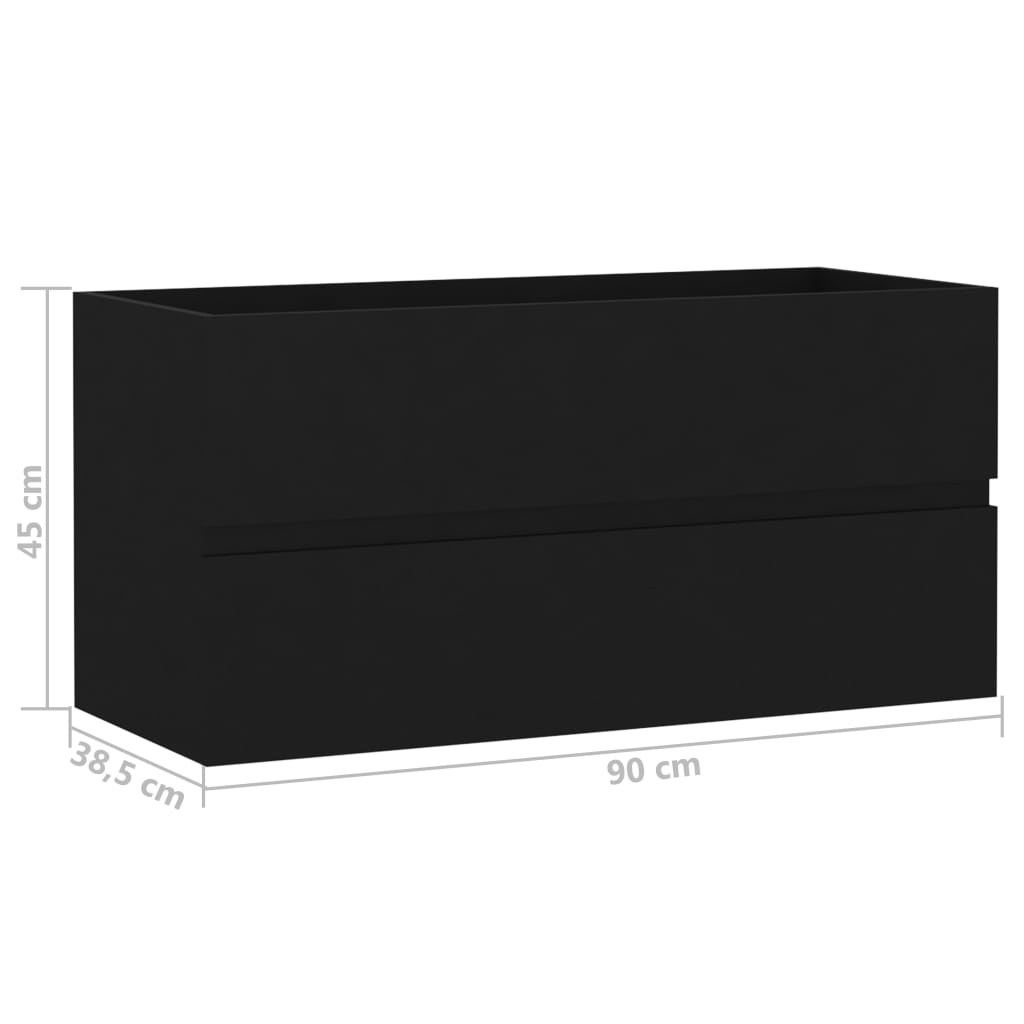 Allaskaappi musta 90x38,5x45 cm - Sisustajankoti.fi