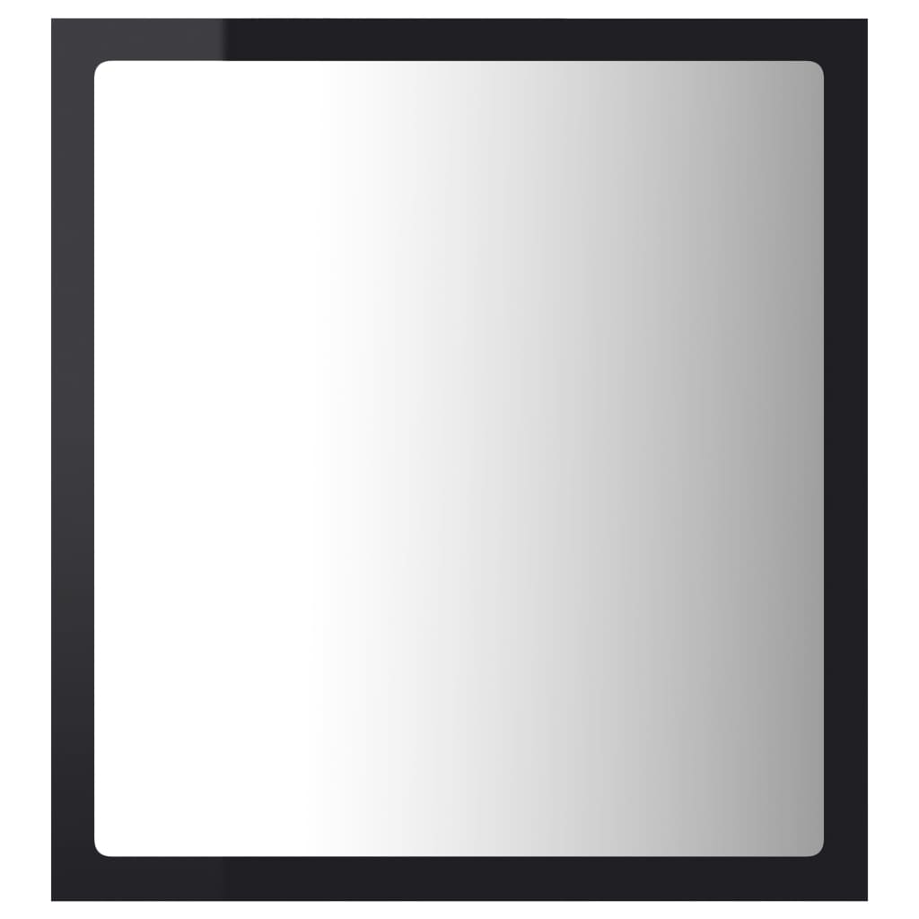 LED-kylpyhuonepeili korkeakiilto musta 40x8,5x37 cm - Sisustajankoti.fi