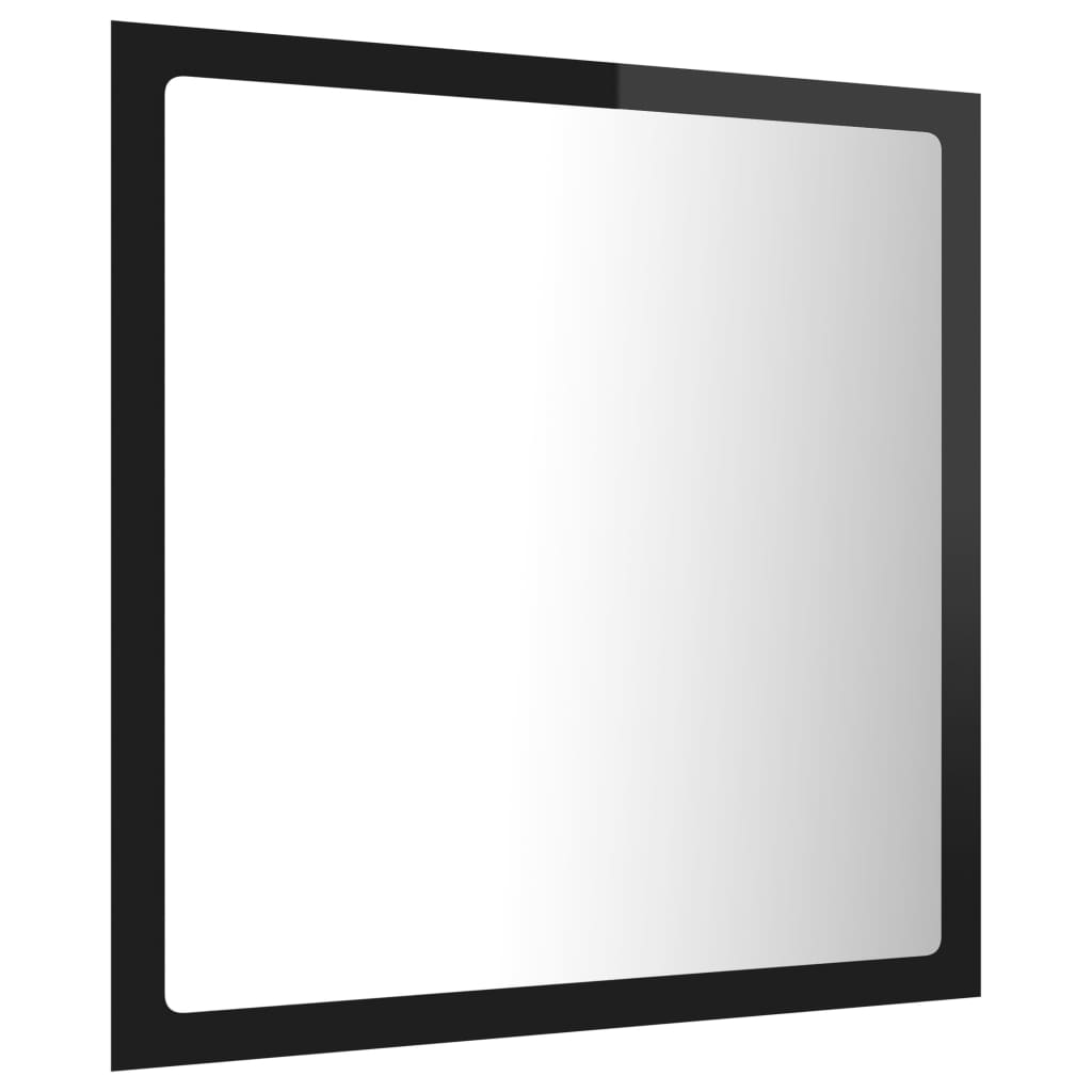 LED-kylpyhuonepeili korkeakiilto musta 40x8,5x37 cm - Sisustajankoti.fi