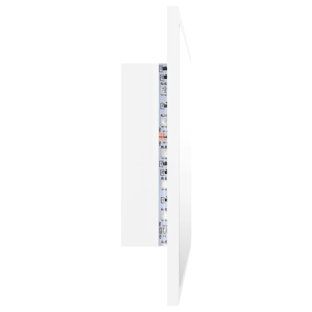 LED-kylpyhuonepeili valkoinen 60x8,5x37 cm lastulevy - Sisustajankoti.fi