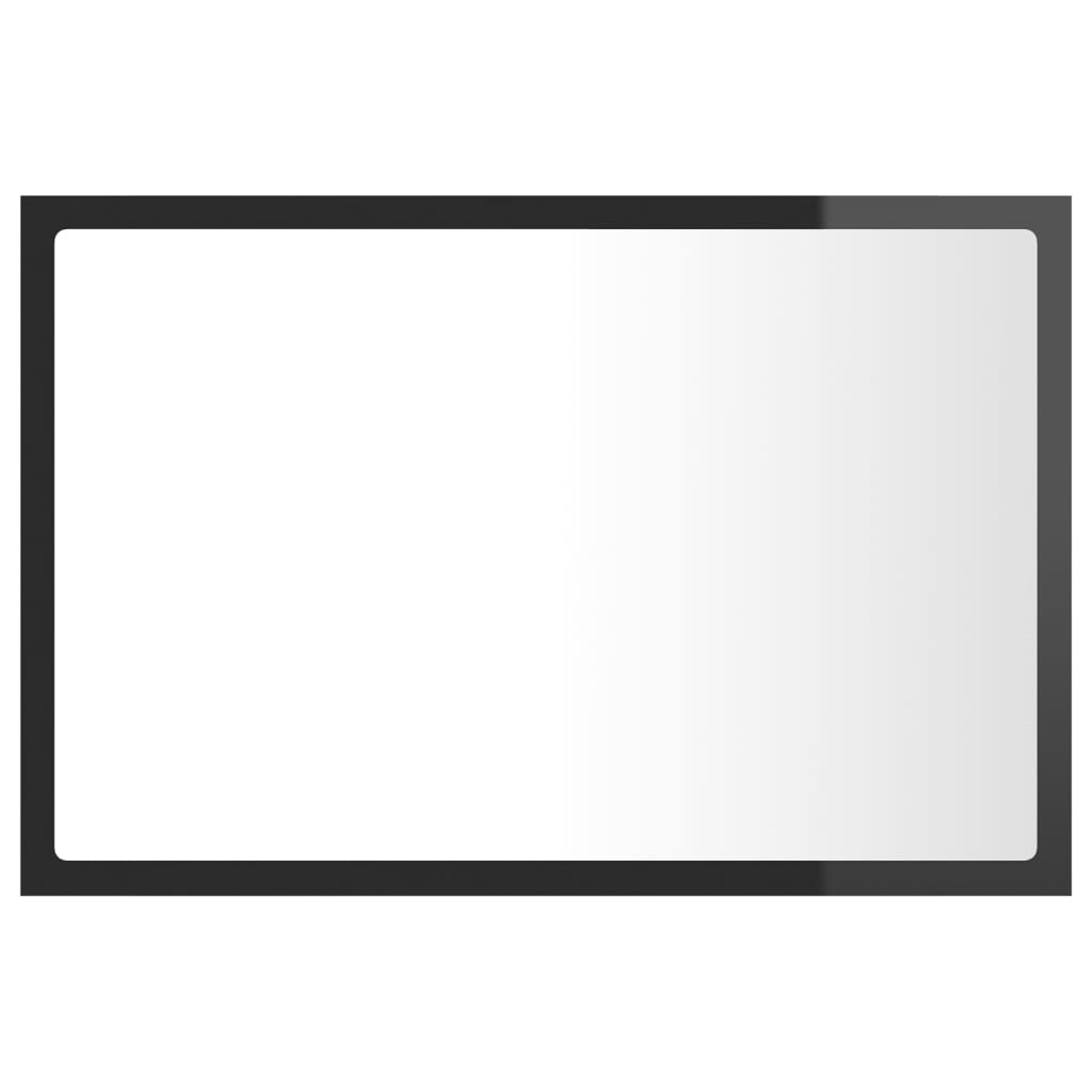 Kylpyhuonepeili LED korkeakiilto harmaa 60x8,5x37 cm lastulevy - Sisustajankoti.fi