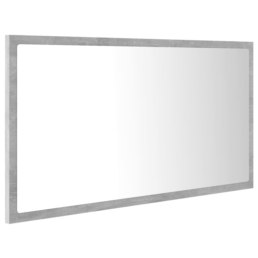 LED-kylpyhuonepeili betoninharmaa 80x8,5x37 cm lastulevy - Sisustajankoti.fi