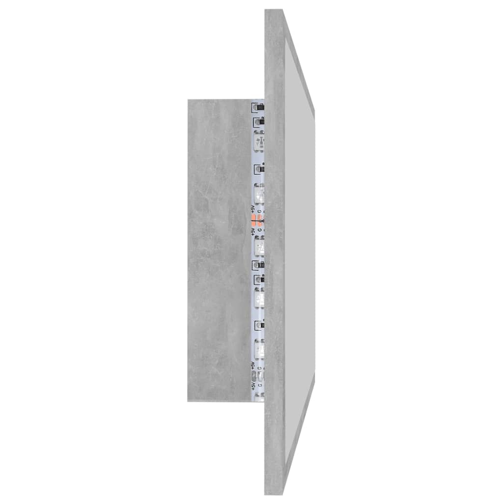 LED-kylpyhuonepeili betoninharmaa 80x8,5x37 cm lastulevy - Sisustajankoti.fi