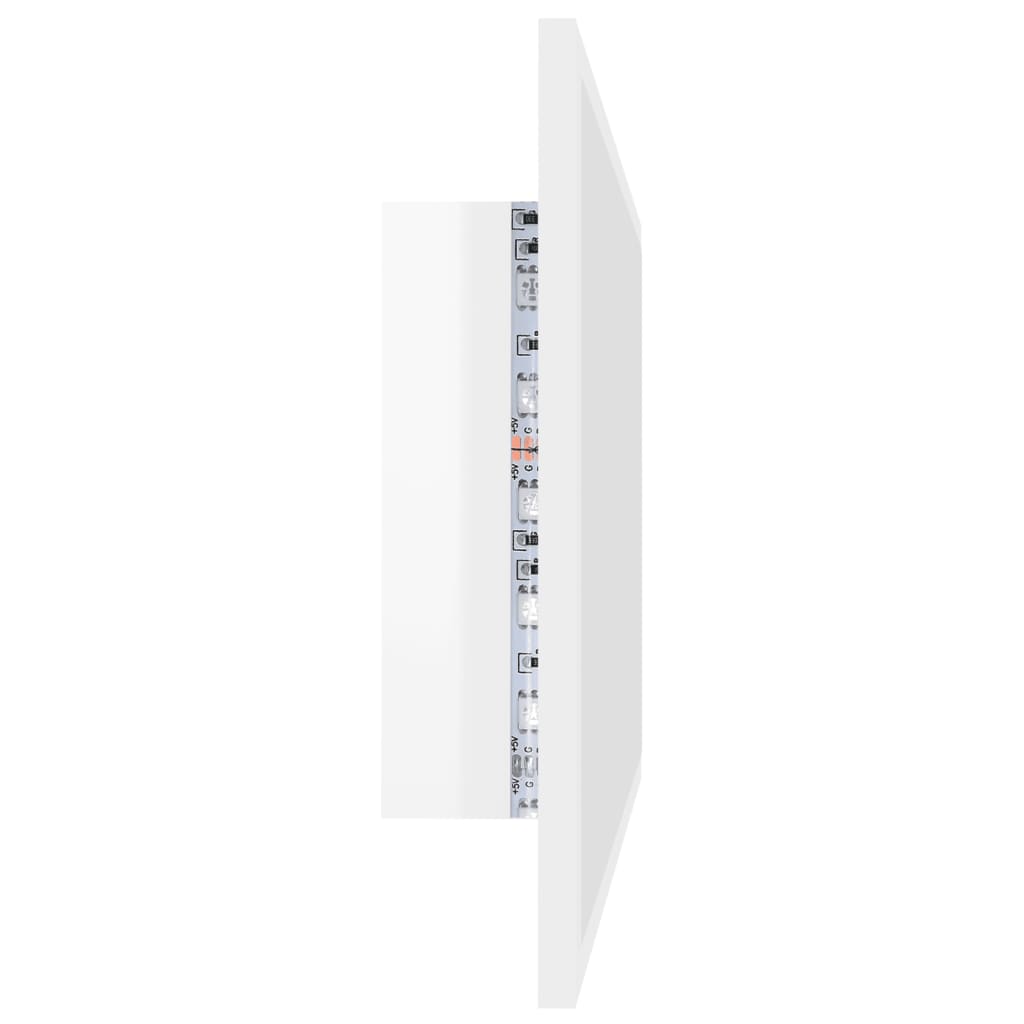 Kylpyhuonepeili LED korkeakiilto valk. 80x8,5x37 cm lastulevy - Sisustajankoti.fi