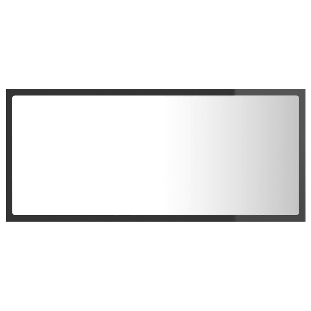 Kylpyhuonepeili LED korkeakiilto harmaa 90x8,5x37 cm - Sisustajankoti.fi